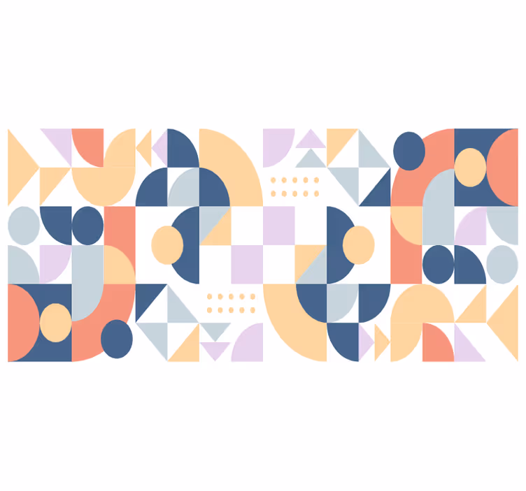 70's circle forms bedroom blind - TenStickers