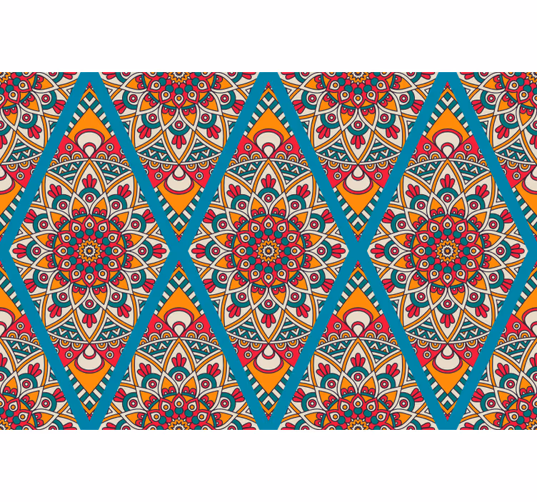 Bedroom blind with ornamental colorful vintage design - TenStickers