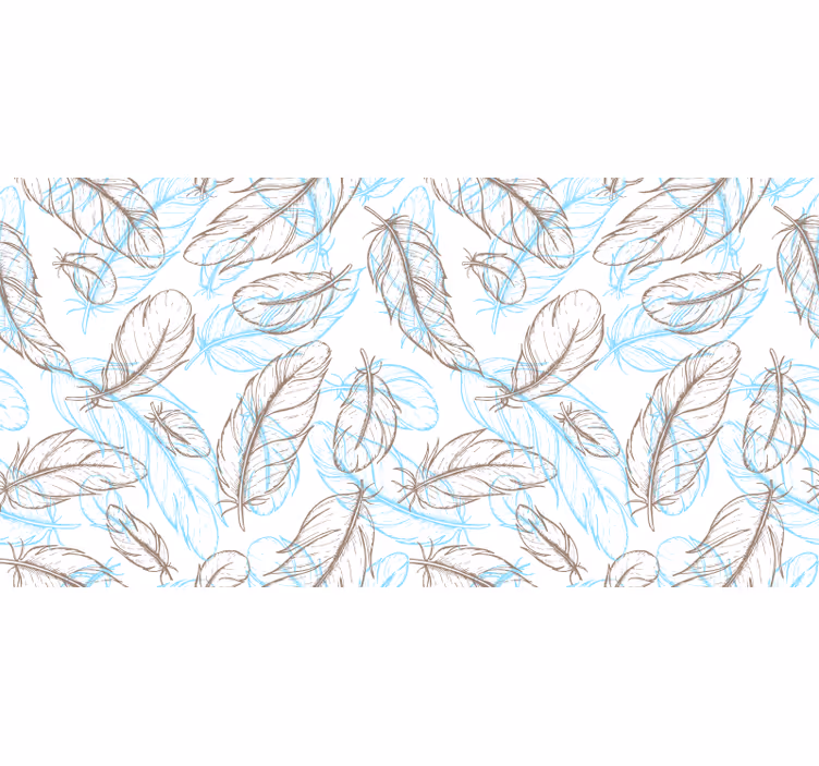 Bedroom blind with feather outlines - TenStickers