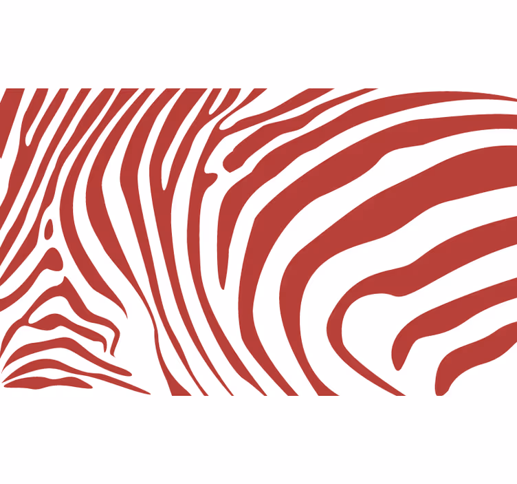Red zebra stripes bedroom blind - TenStickers