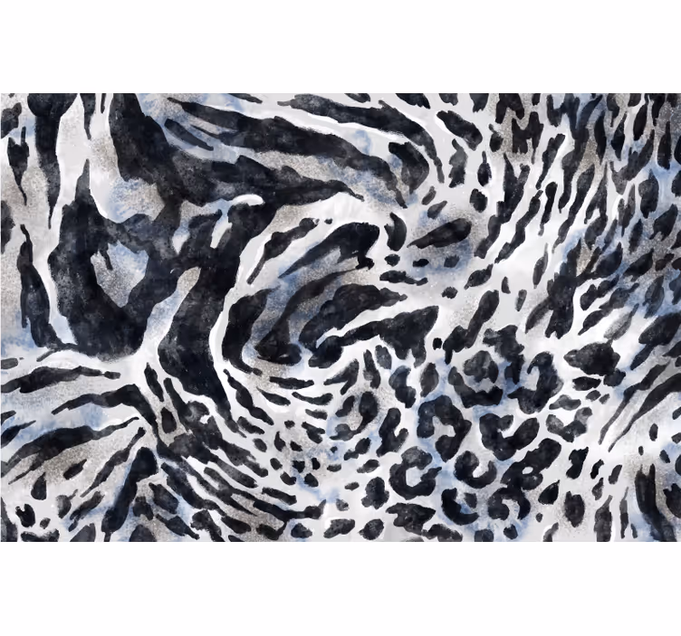 Bedroom blind in gray zebra watercolor - TenStickers