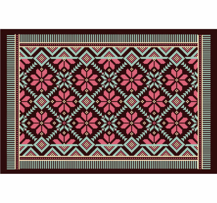 Bedroom blind embroidered area rug - TenStickers
