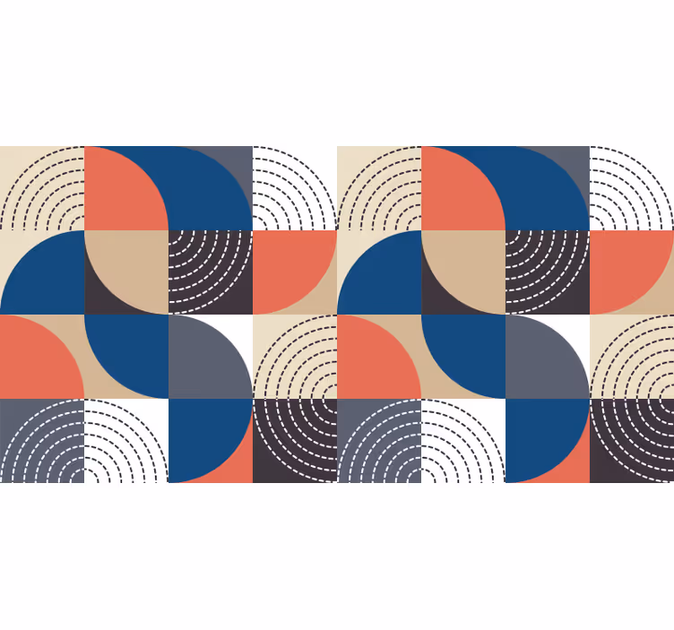 Bedroom blind nordic semi-circles - TenStickers