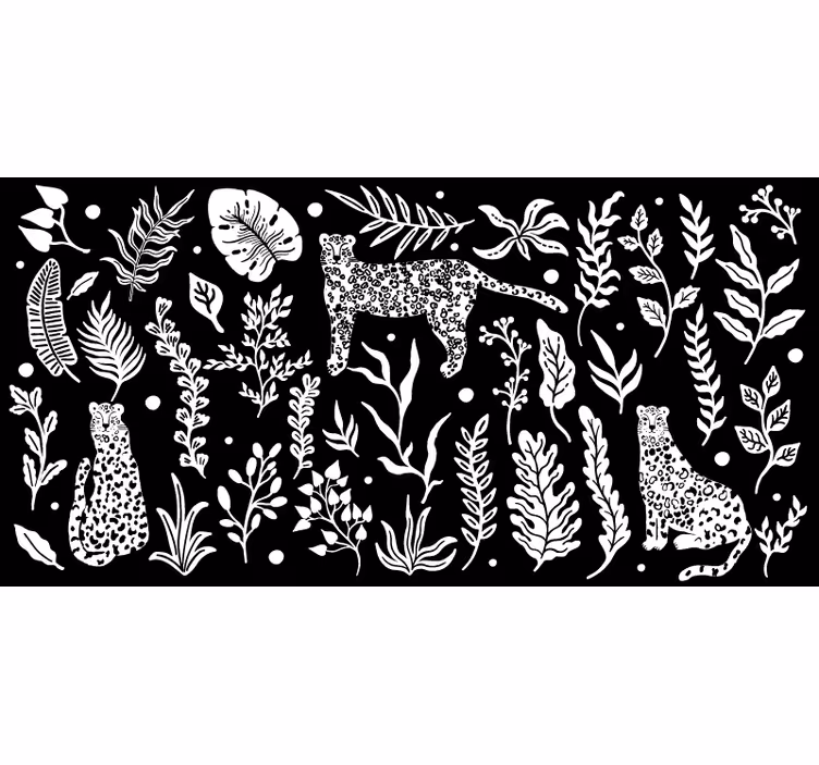 White leopard bedroom blind - TenStickers