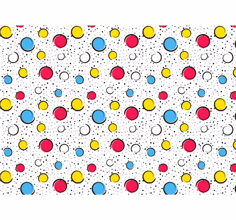 Bedroom blind in multicolor dots - TenStickers