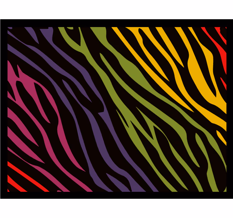Rainbow zebra print bedroom blind - TenStickers