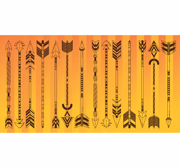 Bedroom blind in southwest sunset stripes - TenStickers
