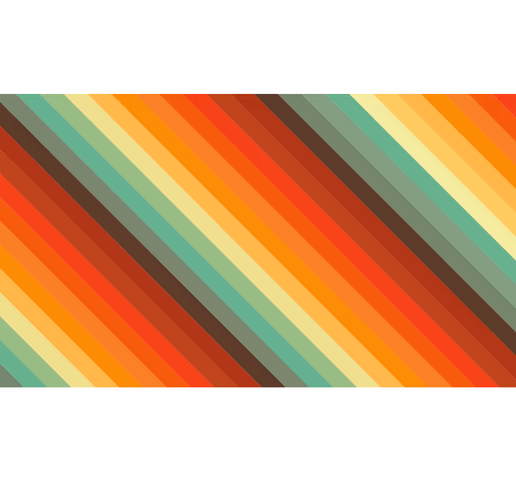 Retro colours stripes bedroom blind - TenStickers