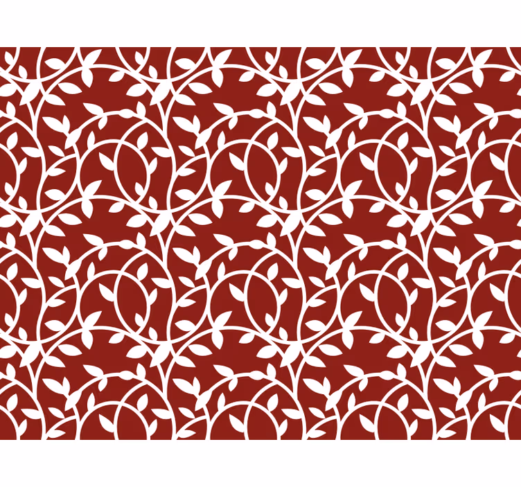Red and white leaf bedroom blind - TenStickers
