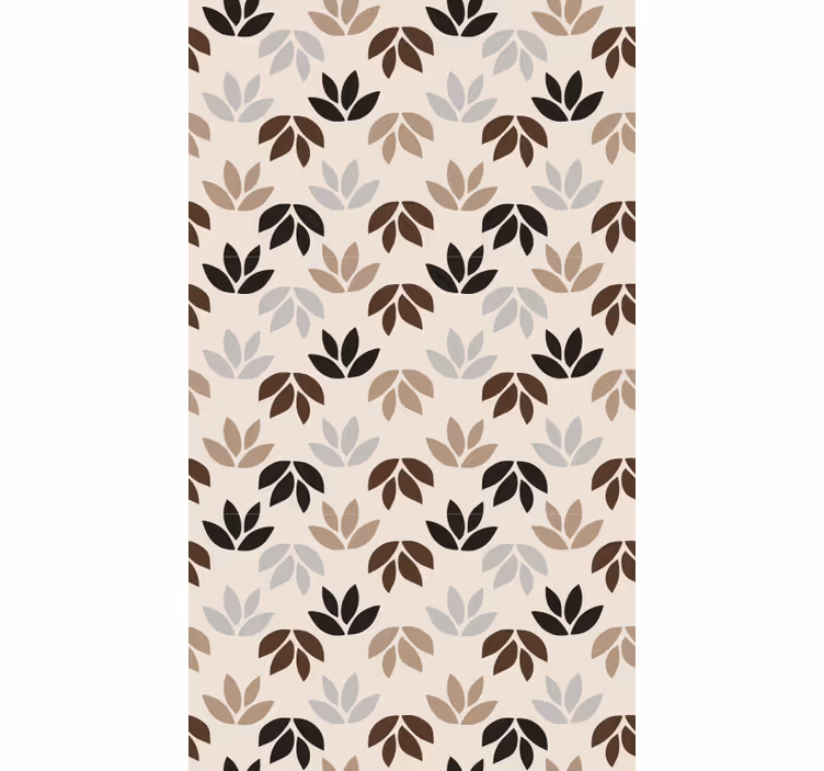Bedroom blind with brown leaf branches design - TenStickers