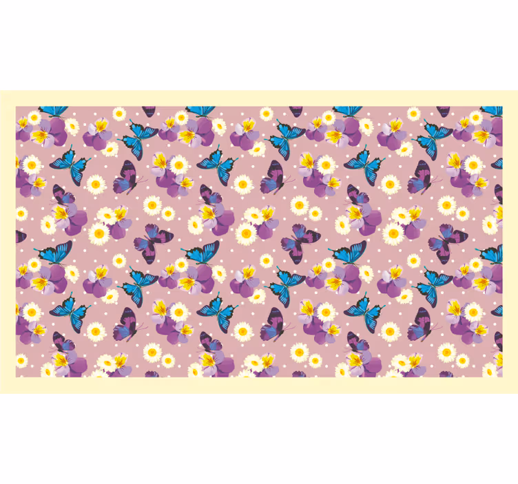 Pink polka dot butterfly bedroom blind - TenStickers
