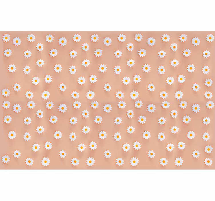 Bedroom blind with modern daisy design - TenStickers