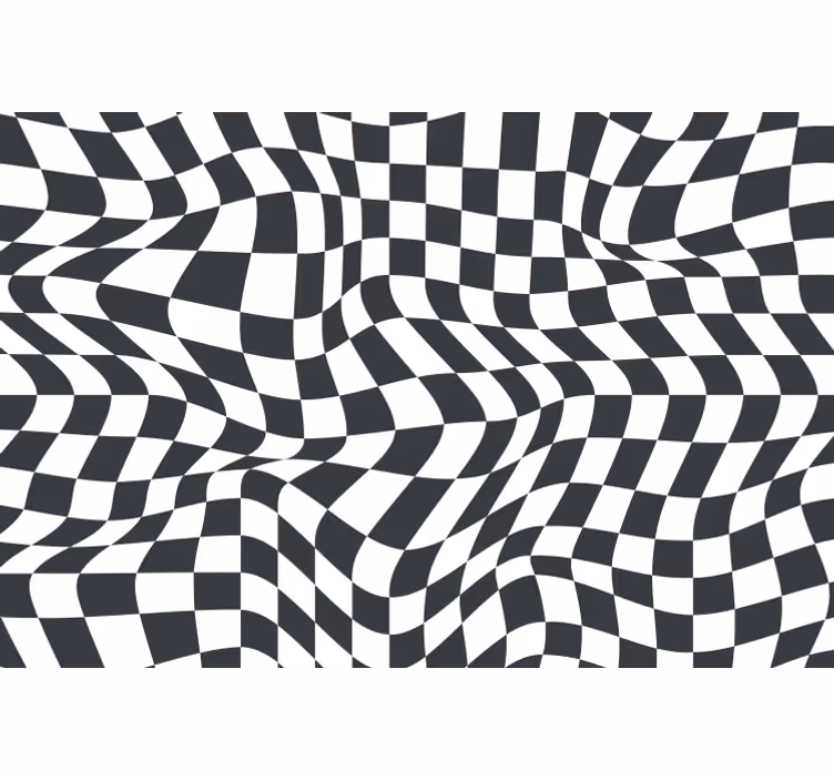 Distorted checkered bedroom blind - TenStickers