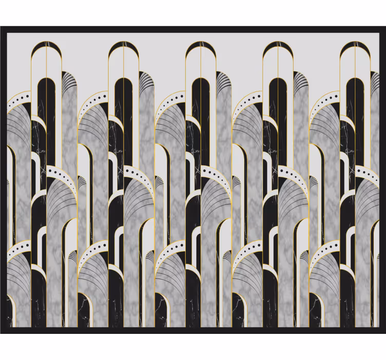 Bedroom blind in black gray - TenStickers