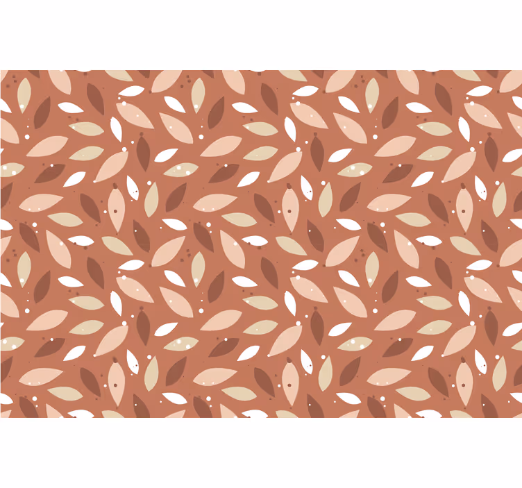 Bedroom blind in terracotta leaves pattern - TenStickers