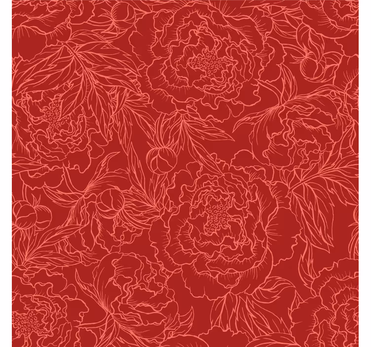 Bedroom blind with hollywood-regency rose design - TenStickers