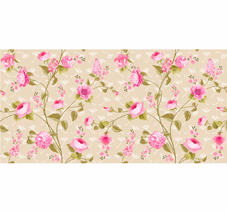 Vintage flowerprint bedroom blind - TenStickers