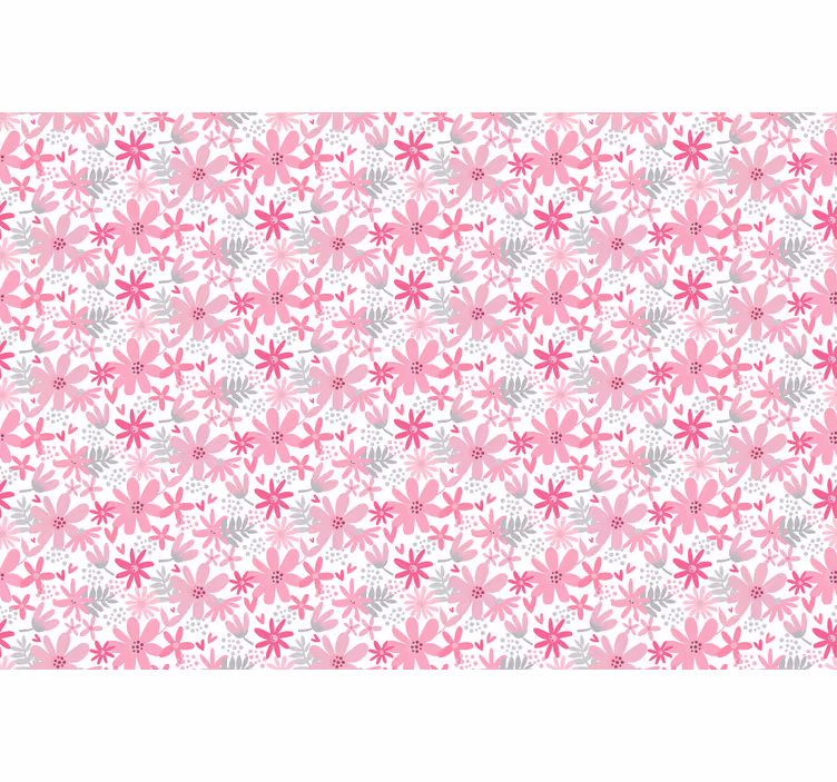 Bedroom blind flowerprint 'yambo' pink - TenStickers
