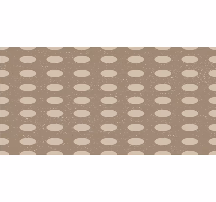 Bedroom blind with geometric brown circle pattern - TenStickers