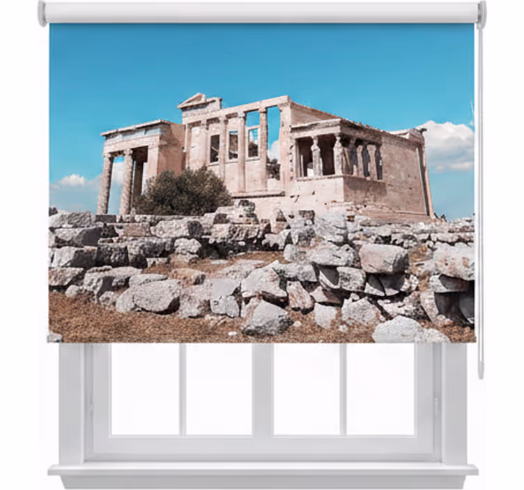 Bedroom blind with magnificent acropolis greece design - TenStickers
