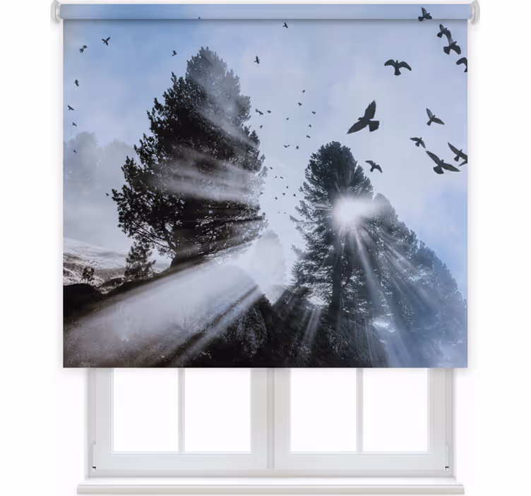 Vintage birds in air bedroom blind - TenStickers