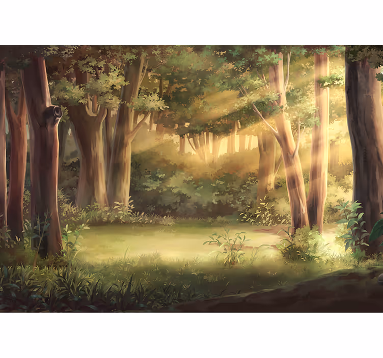 Bedroom blind fantasy forest design - TenStickers