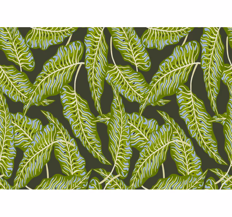 Bedroom blind banana leaves dark green - TenStickers