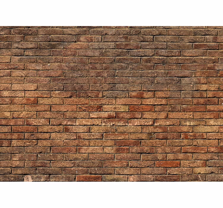 Bedroom blind in raw brown brick design - TenStickers