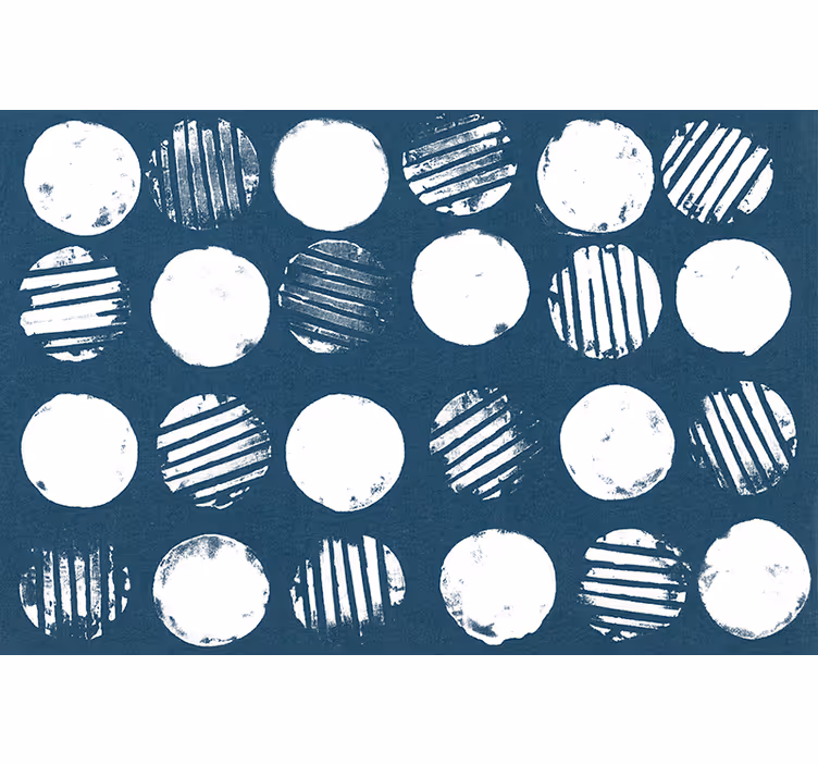 Circle white stain nordic design bedroom blind - TenStickers