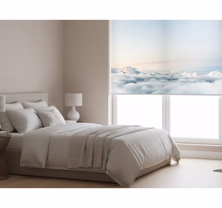 Bedroom blind with a beautiful sky and sea view - TenStickers