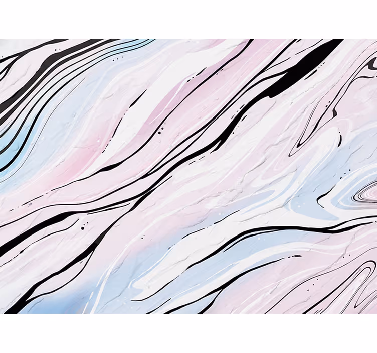 Bedroom blind in pink black abstract marble design - TenStickers