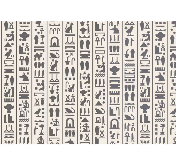 White blind with hieroglyphic design - TenStickers