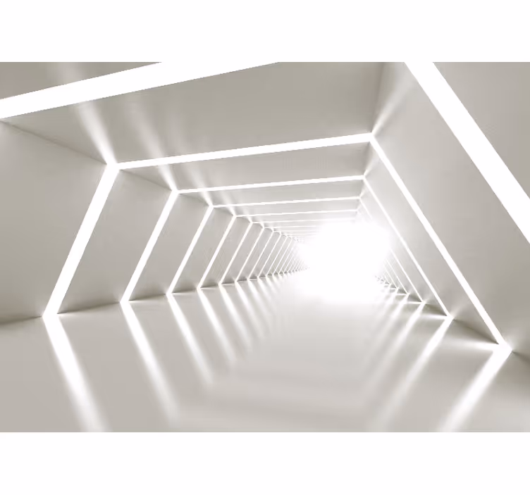 White blind geometric cave - TenStickers