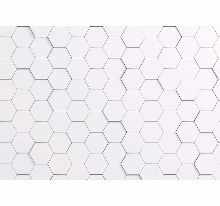 White blind with white hexagon pattern and shadows - TenStickers