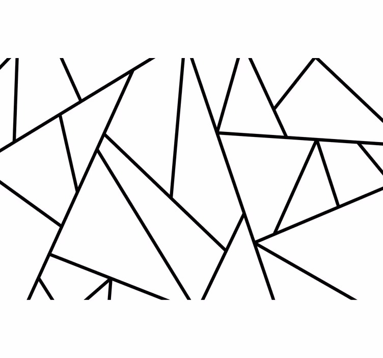 White blind with black geometric lines minimalist design - TenStickers