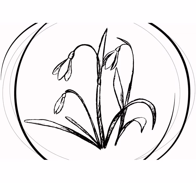White blind with cute snowdrop circle design - TenStickers