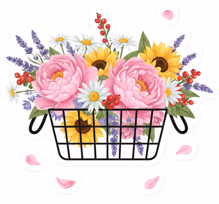 White blind with elegant floral design - TenStickers