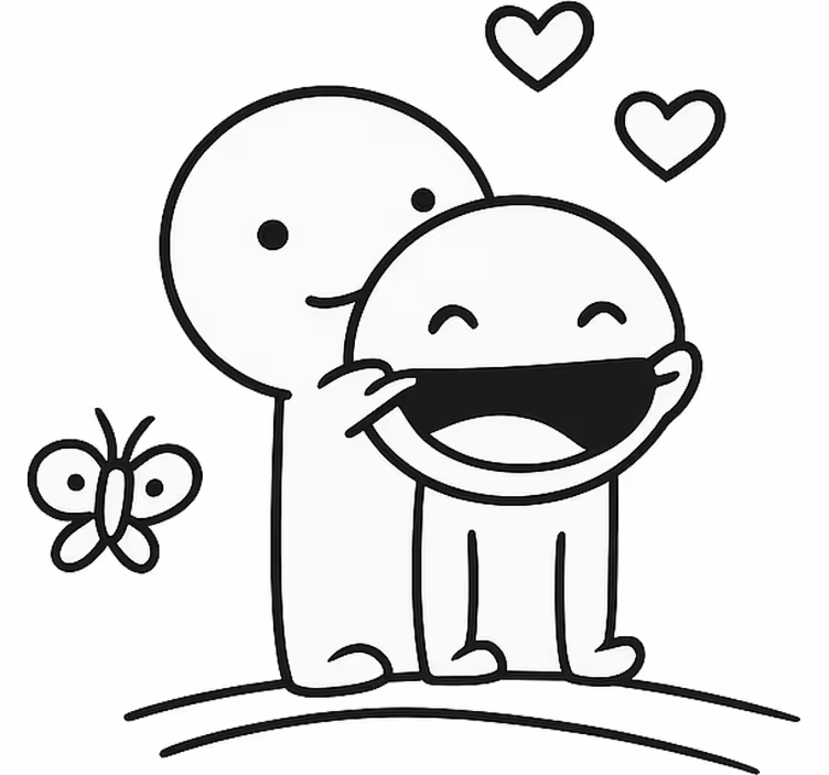 White blind that always brings a smile - TenStickers