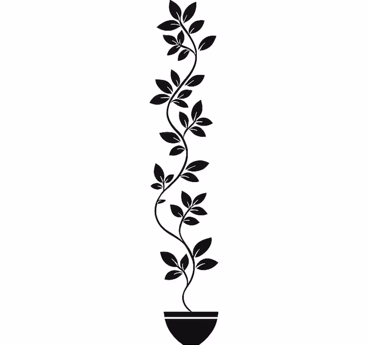 White blind for tall climbing plants - TenStickers