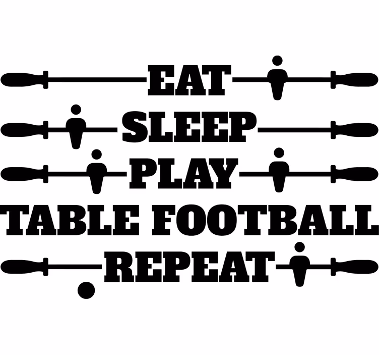 Living room blind play football table and repeat - TenStickers