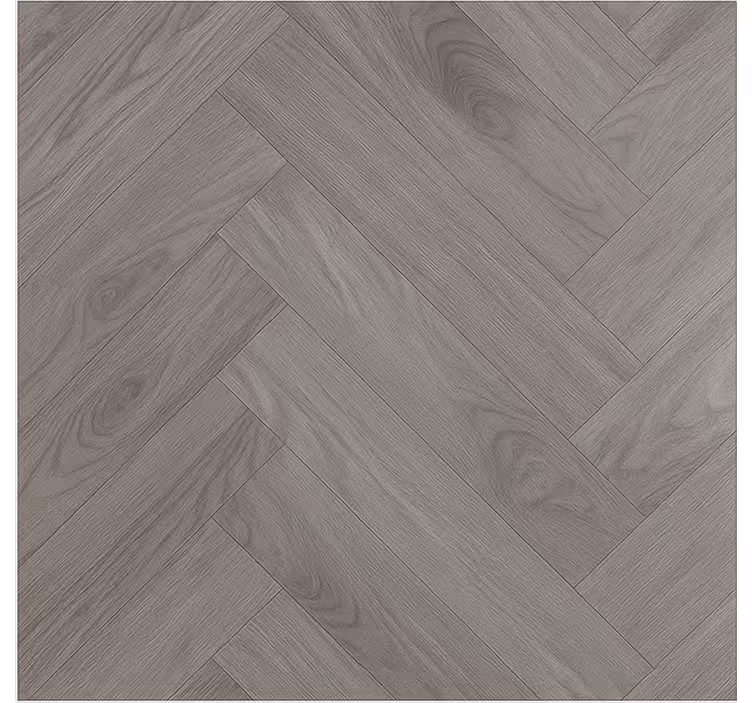 Living room blind in woodward taupe herringbone pattern - TenStickers