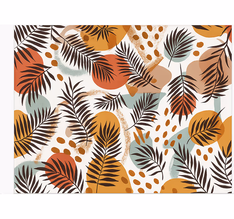 Living room blind colorful tropical leaf - TenStickers