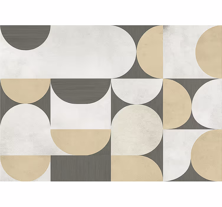 Living room blind abstract geometrics design - TenStickers