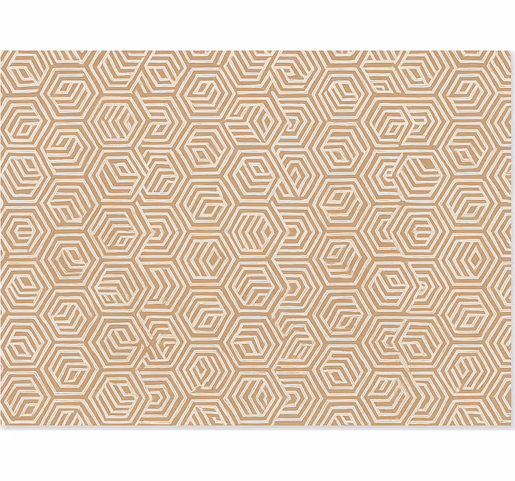 Living room blind beige abstract patterns - TenStickers