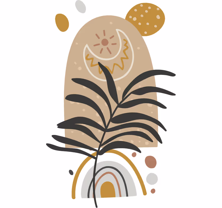 Bedroom blind boho style plant decor - TenStickers