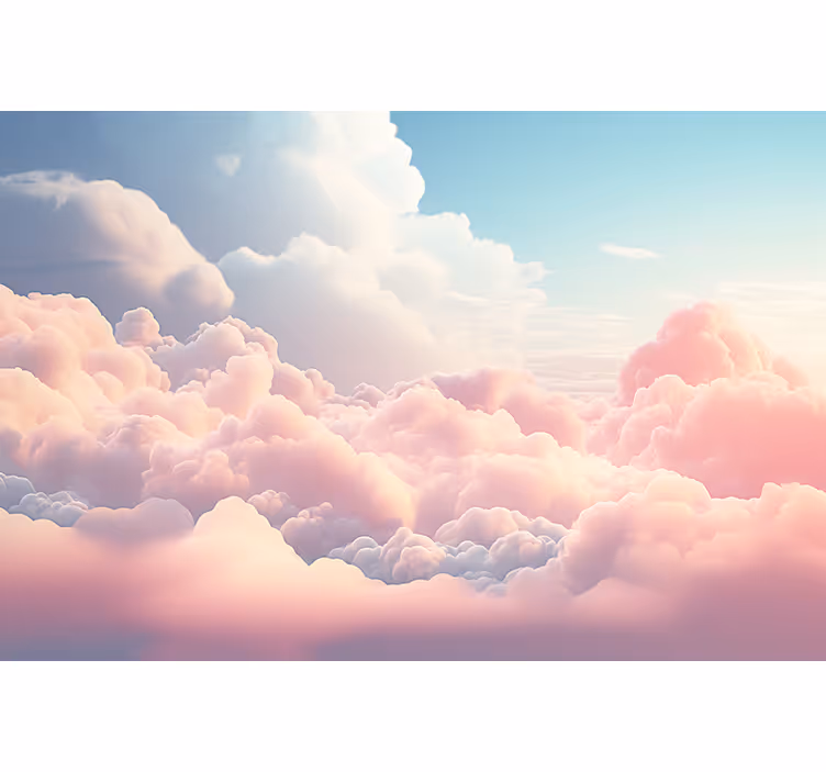 Childrens blind pink cloud landscape - TenStickers