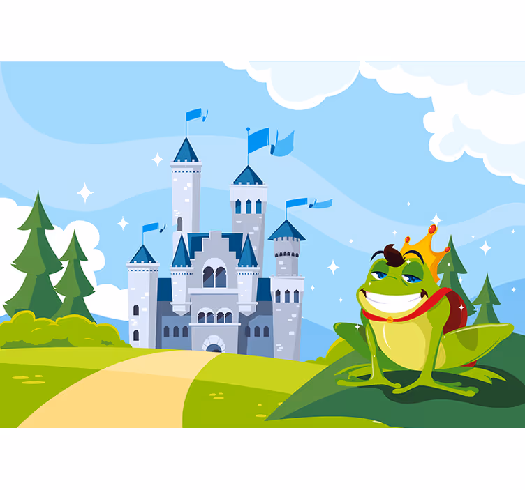 Childrens blind frog prince and castle fairytale - TenStickers