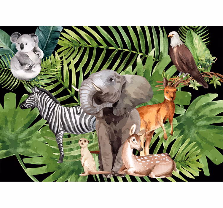 Childrens blind animal kingdom - TenStickers