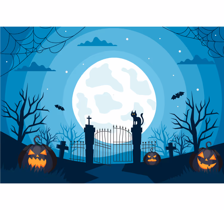 Childrens blind graveyard at night - TenStickers