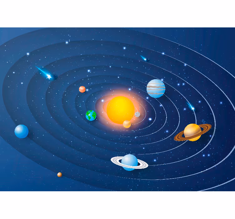 Childrens blind featuring solar system planets - TenStickers